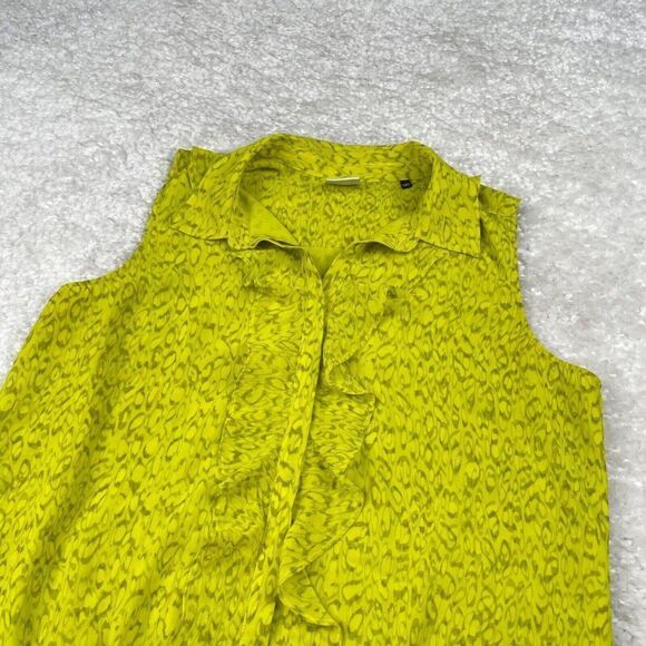 Cabi Reign Ruffle Sleeveless Top Yellow - Picture 6 of 8